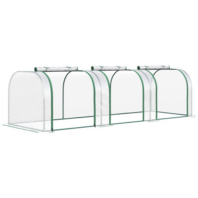 10' X 3' 2.5' Mini Greenhouse, With Zippered Accesses, -protective Waterproof Ward & Steel Construction For Continuous Gardening Processes Portable 2.5', Access Points, -shielding Canopy Prolonged