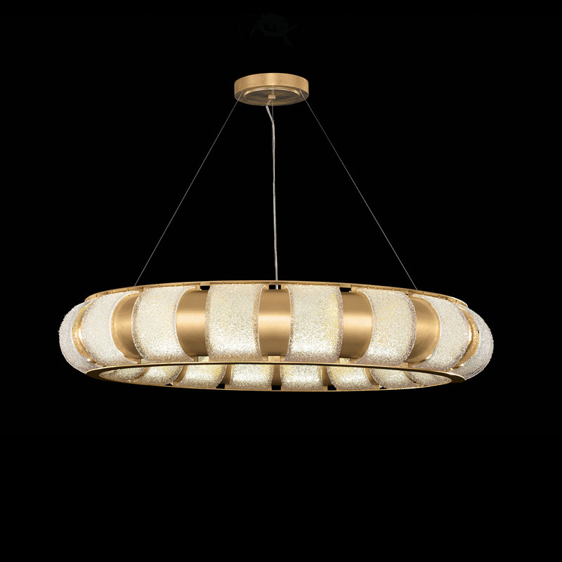 Luminaire suspendu 45 po Bond, Or, Transparent