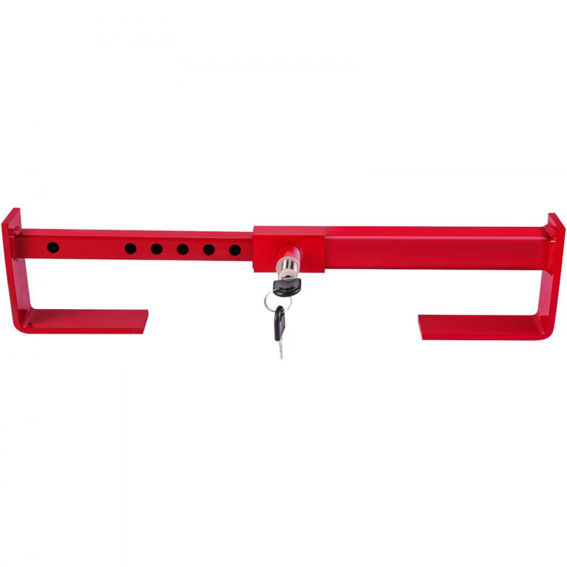 Cargo Container Lock 9.84"-17.32" Locking Distance,Semi Truck Door Locks with 2 Keys, Shipping Container Accessories Red Powder-Coated with Spring Lock (Small Size)