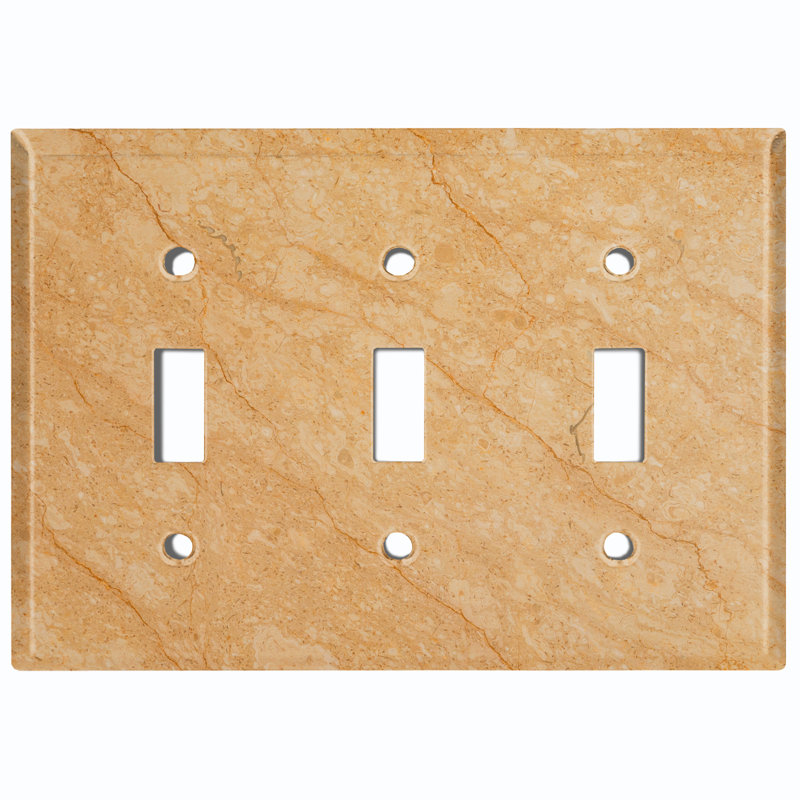 Patterned 3 - Gang Toggle Light Switch Standard Wall Plate