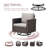 Bayboro 5 - Person Outdoor Seating Group With Fire Pit With Swivel Glide Chair And Cushions-1852162432