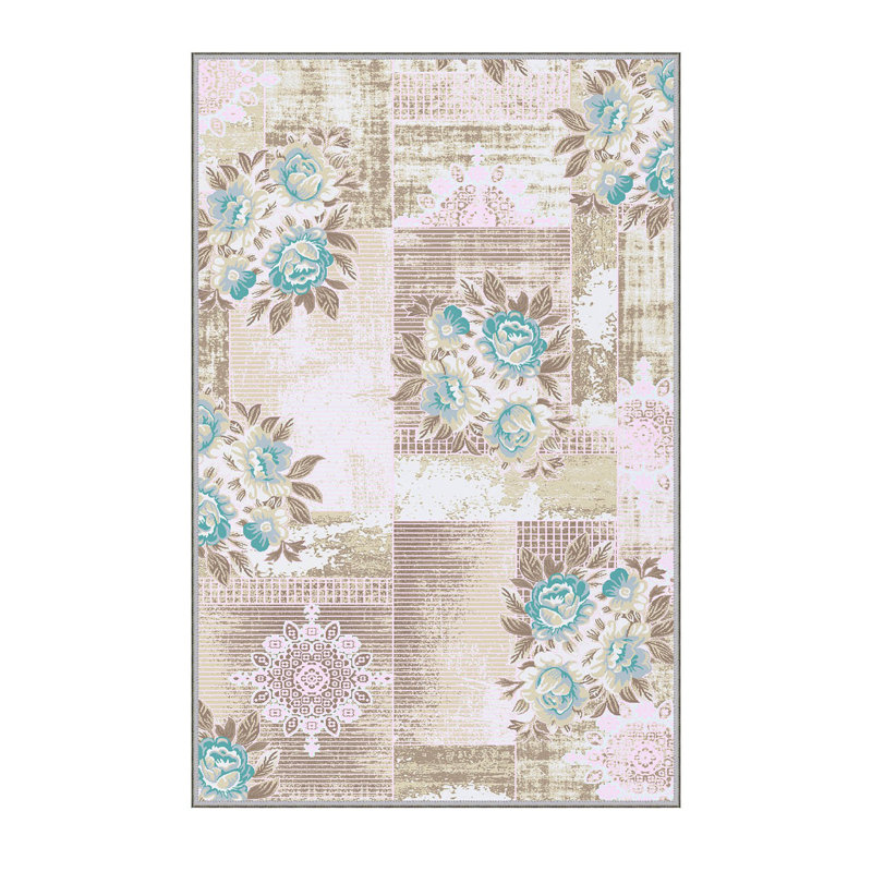 Tapis en polyester tissé à la machine Mickie, Tapis de couloir 3 pi 3 po x 9 pi 10 po