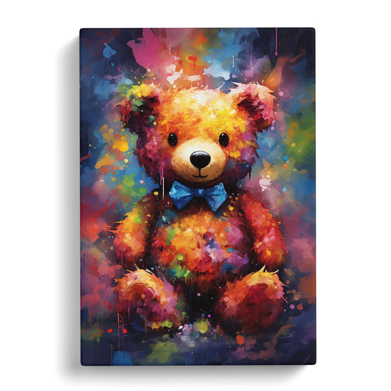 Teddy Bear Abstract - Print, 60cm H x 40cm W x 3cm D