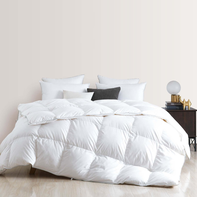 All Season Light Weight 650 Fill Power Feather Down Comforter/ Duvet Insert , Twin