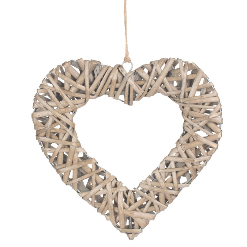 Ornament Wall Decor on Wicker, 25cm H x 25cm W x 1cm D