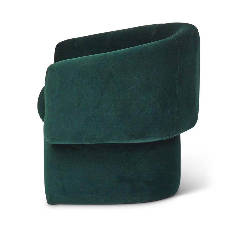 Jessie Accent Chair, Dark Green  Velvet