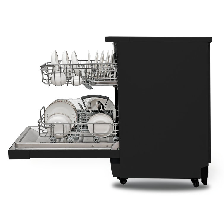 BLACK+DECKER 17.64-in Portable Freestanding Dishwasher (Black) ENERGY STAR,  52-dBA in the Portable Dishwashers department at