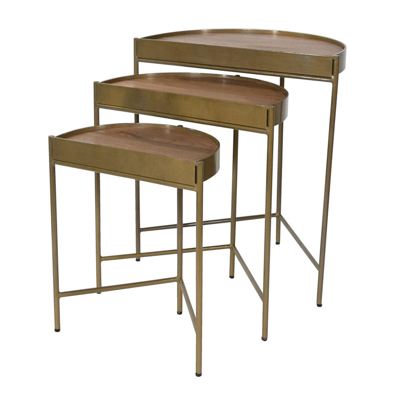 Nomin Solid Wood 3 Legs Nesting Tables