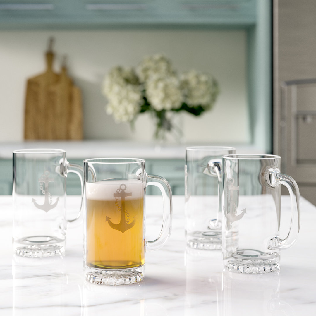 Zimmermann 16oz. Beer Mug Set (Set of 4) Breakwater Bay