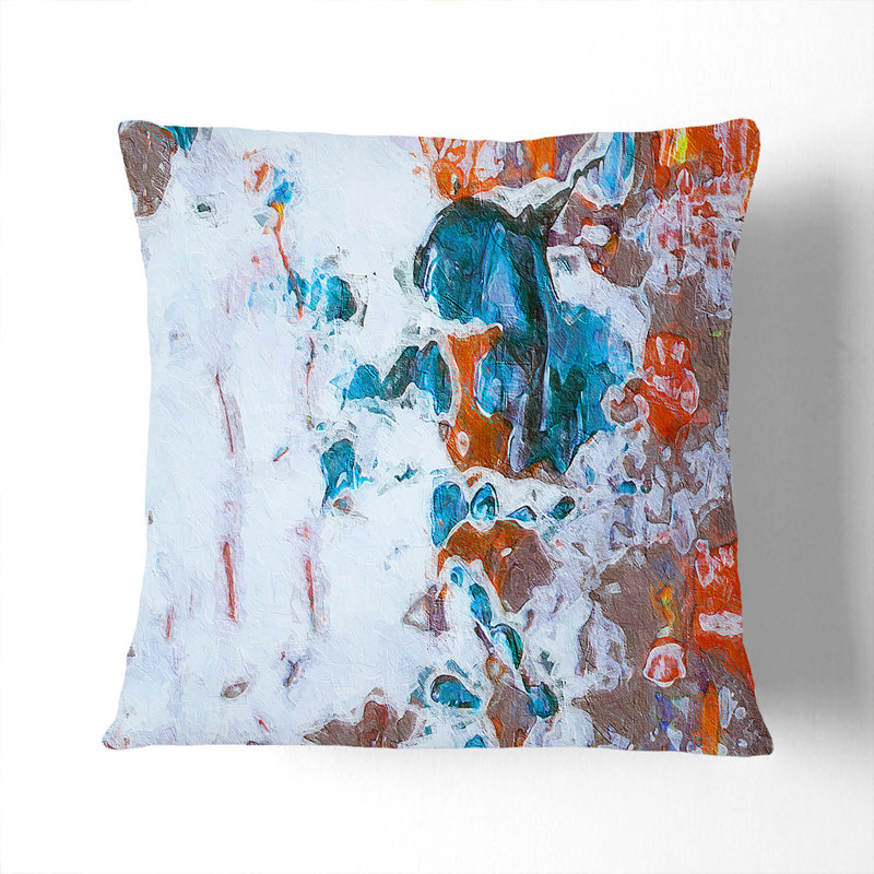 Abstract Square Throw Cushion, Stone, 55 x 55 cm