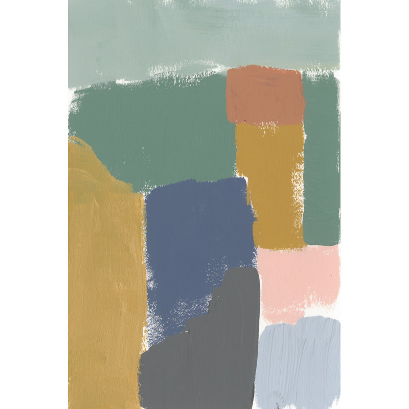 Muted Color Block III - Wrapped Canvas Print, 46cm H x 30cm W