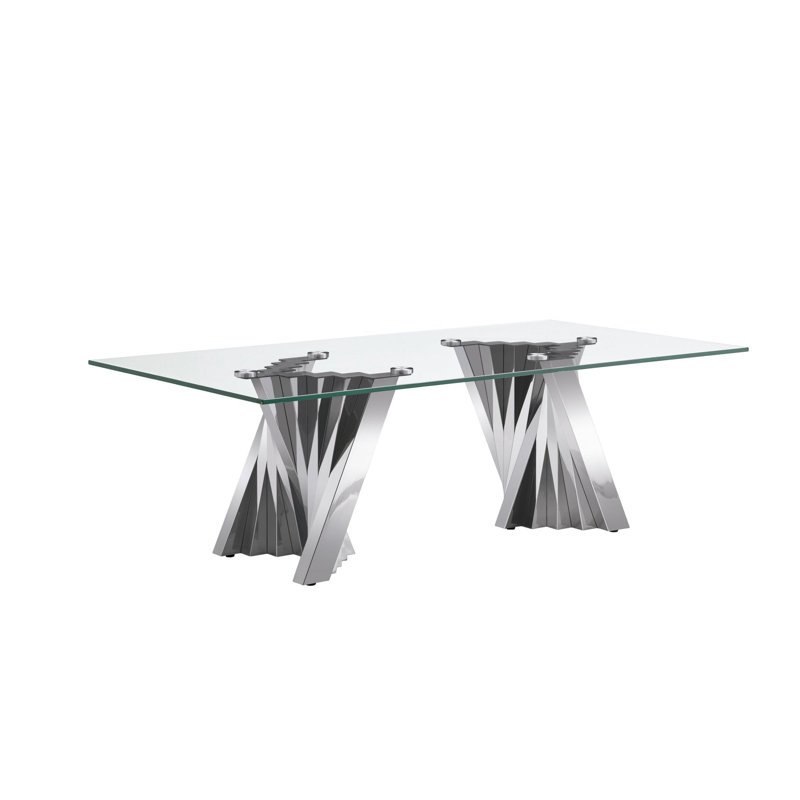 Table basse Burdell Ct031, Argent argent