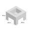 Square Firebowl & Square Console Cement 40cm