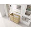 Meuble-lavabo autoportant de 42 pouces avec 2 portes d'armoire à fermeture en douceur, grand espace de rangement pour salles de bain modernes