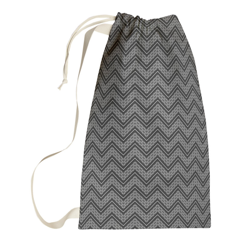 Sac à linge Stephenie, H 36 po x l 28 po x P 1,5 po, Noir / gris foncé