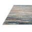Tapis bleu / orange à motif abstrait en polypropylène Mcglothin-421487547