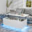 Aviad Lift Top Coffee Table with Multifunctional RGB LED Lights, Hidden Compartment and Drawers-882258395