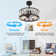 20" 5 - Blade Caged Ceiling Fan with Remote Control and Light Kit Included