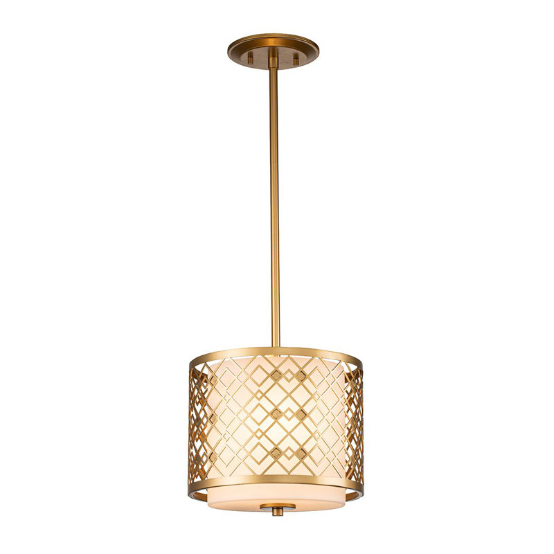 Ziggy Pendant, Golden, 46" H x 10" W x 10" D, E12/Candelabra