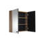 Ontario Oak Black Double Cabinet