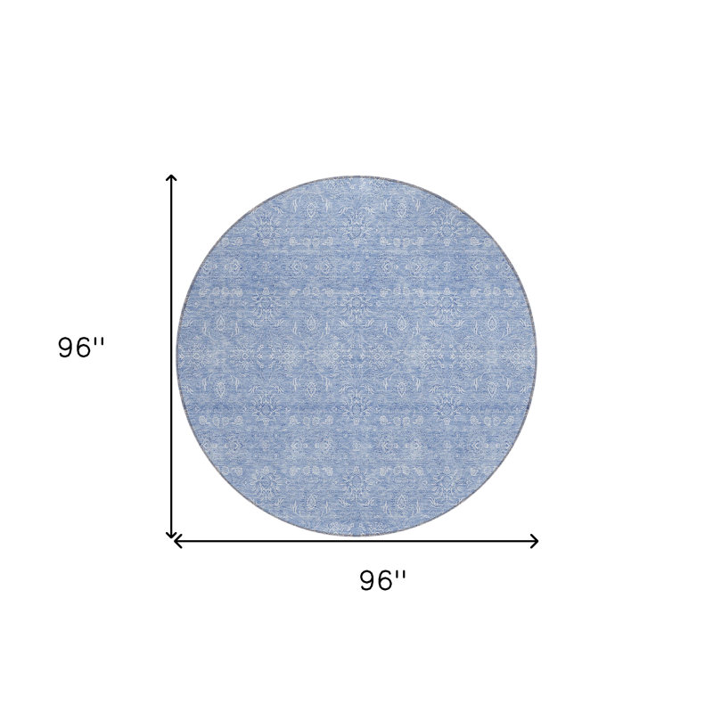 Tapis ivoire rond 8 po