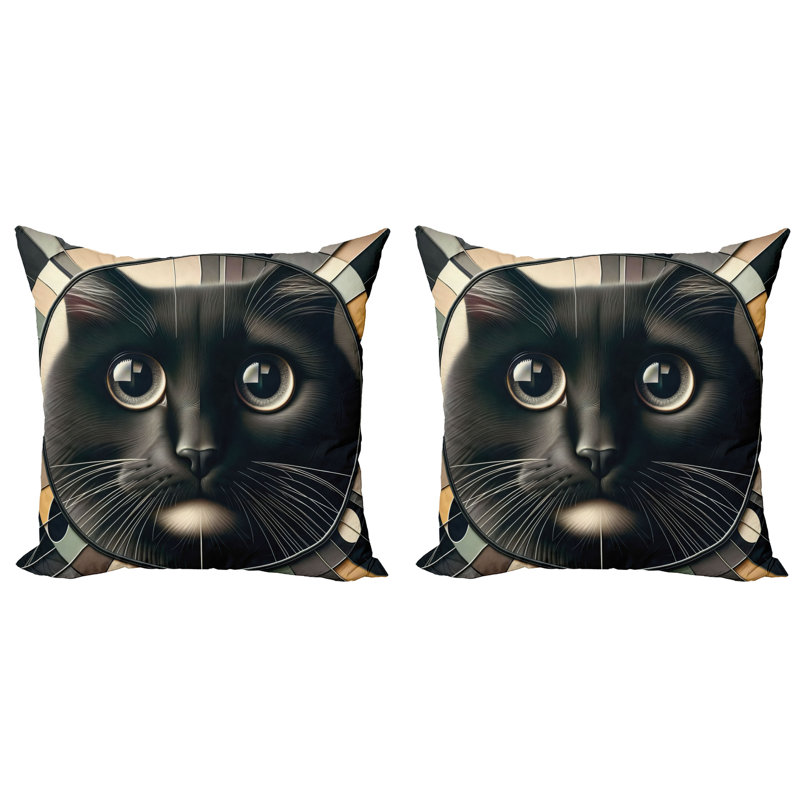 429887_Ambesonne - Housse de coussin pour chat, H 18 po x l 18 po