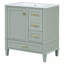 Armoire de salle de bain avec lavabo et rangement spacieux pour une organisation élégante