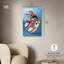 Art mural Sneaker, "Sneaker on Blue" par Art Remedy, prêt à accrocher, 20 x 30-818621459