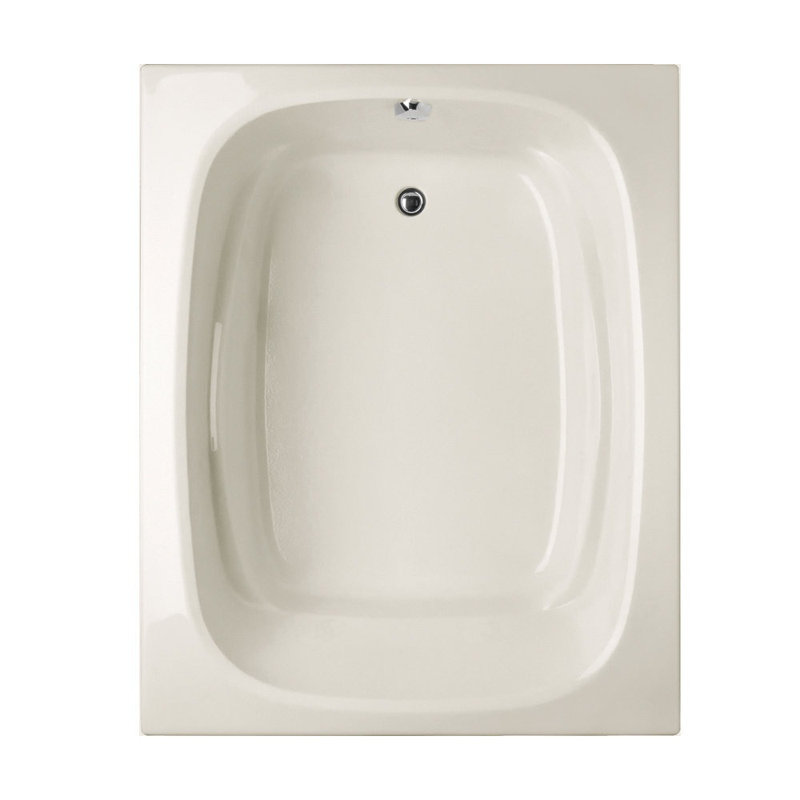 Designer Alexis 60" x 48" Drop in Air Acrylic Bathtub, Biscuit, Satin Nickel