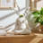 Vase Stoneware Ceramic Boho Meditative Figure Design 8 Inch Ivory Home Decor For Living Room Office Bedroom Tabletop Buddha-Style Yoga Inspired Sculptural Accent Piece.