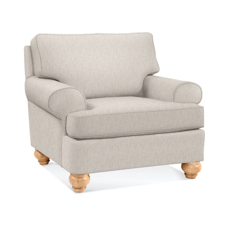 Artisan Landing Upholstered Armchair, Sandalwood, Blue Chenille/Velvet Solid; 0809-63