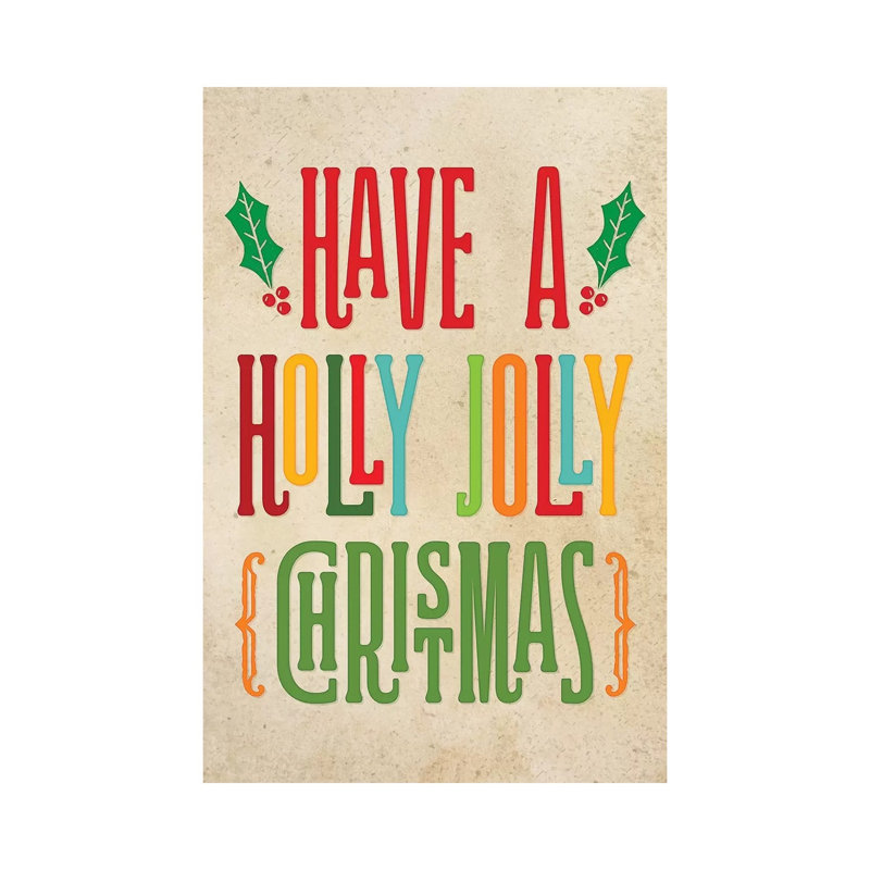 Colourful Christmas I - Print on Canvas, Wrapped Canvas, 20.32 cm H x 30.48 cm W