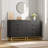  5 Drawer Contemporary Dresser for Bedroom, Chest with Gold Handles and Metal Legs, Wide Storage Drawers for Entryway, Living Room-423048347