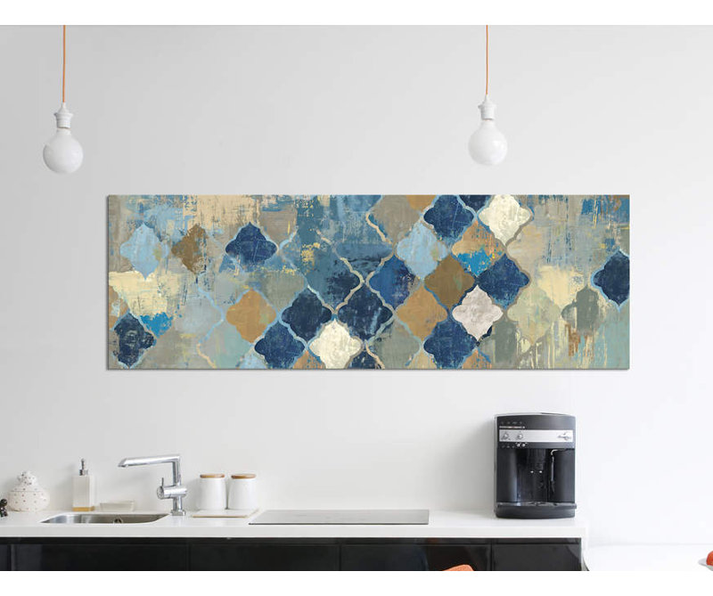 « essaouira ii » par aimee wilson, impression sur toile tendue, H 16 po x l 48 po x P 1,5 po, Toile avec cadre noir