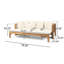 Lit de jour de terrasse en bois - Coussin imperméable pour se détendre à l'extérieur, style rustique, fabriqué en tissu imperméable