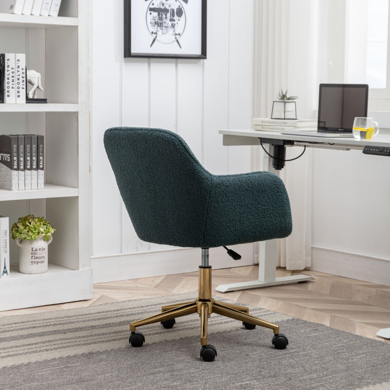 Adailyn Wool Office Chair, Green