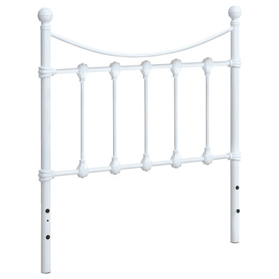 Metal Twin Open Frame Headboard White