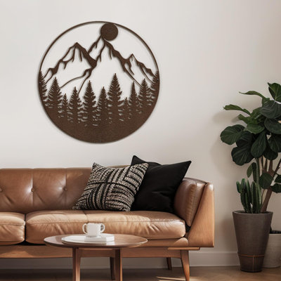 Sunset Modern Abstract Wall Accent Sculpture Hanging Decoration Metal Wall Decor