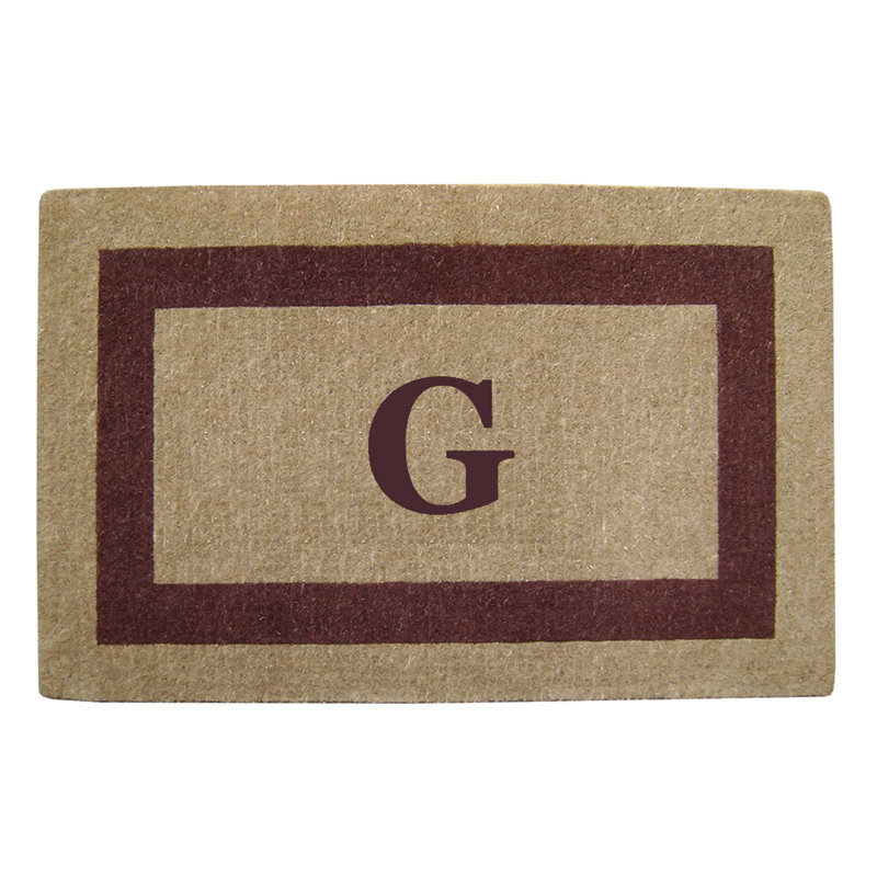 Tapis de porte antidérapant pour l'extérieur, L 22 po x L 36 po, Brun, G