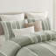 Housse de couette King/King en coton rayé blanc, 3 pièces