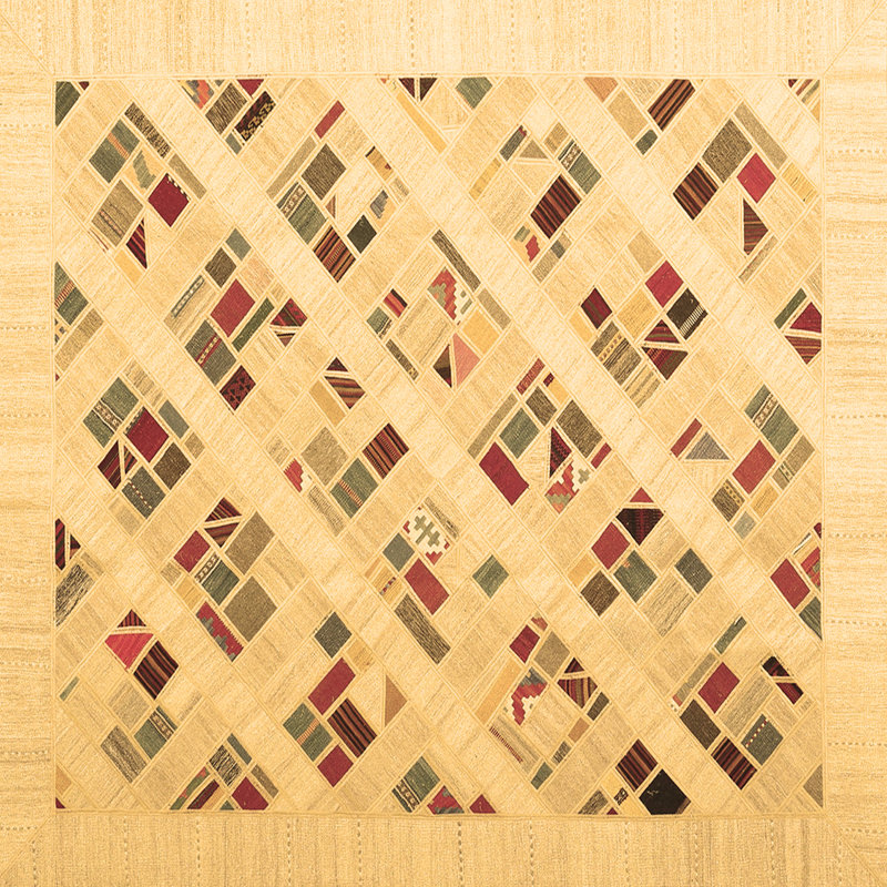 Washable Southwestern Indoor Rug, Square 7'