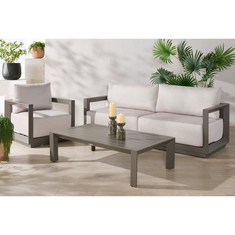 Donaldo 3-Piece Aluminum Patio Conversation Set