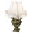 29" High Fabric & Fringe Twin Cherub Table Lamp