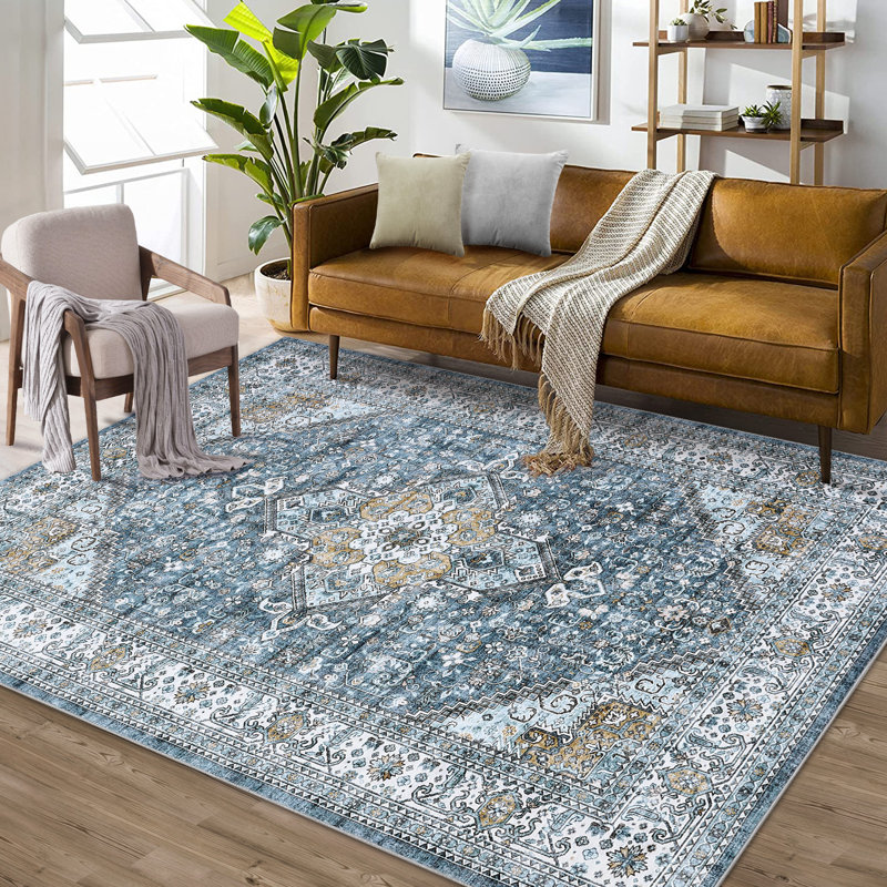 Senai Washable Oriental Indoor Rug, Rectangle 8' x 10'
