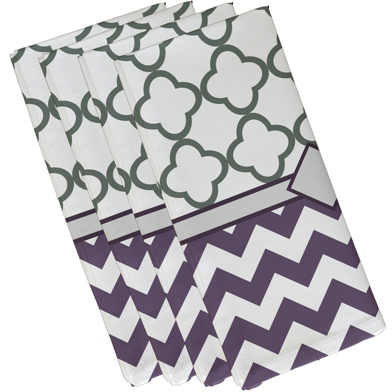 Ensemble de serviettes 4 pièces, L 18 po x L 18 po, Mauve