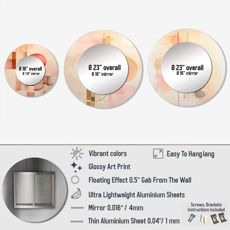 Hisamuddin Metal Round Mirror