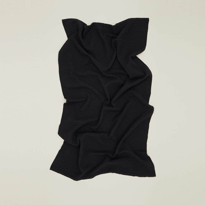 Débarbouillette simple en coton, Noir, Laver la débarbouillette - 1 paquet