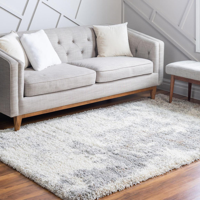 Round  Abstract Machine Made 8' Polypropylene Area Rug in Gray/Ivory/Brown, Rectangle 9' x 12'