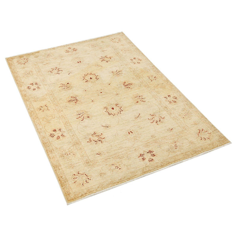 Tapis de couloir beige tissé à la main Jylène