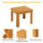 Brijette Square Fir Solid Wood Outdoor Side Table , 17.91 " W 17.91 " D
